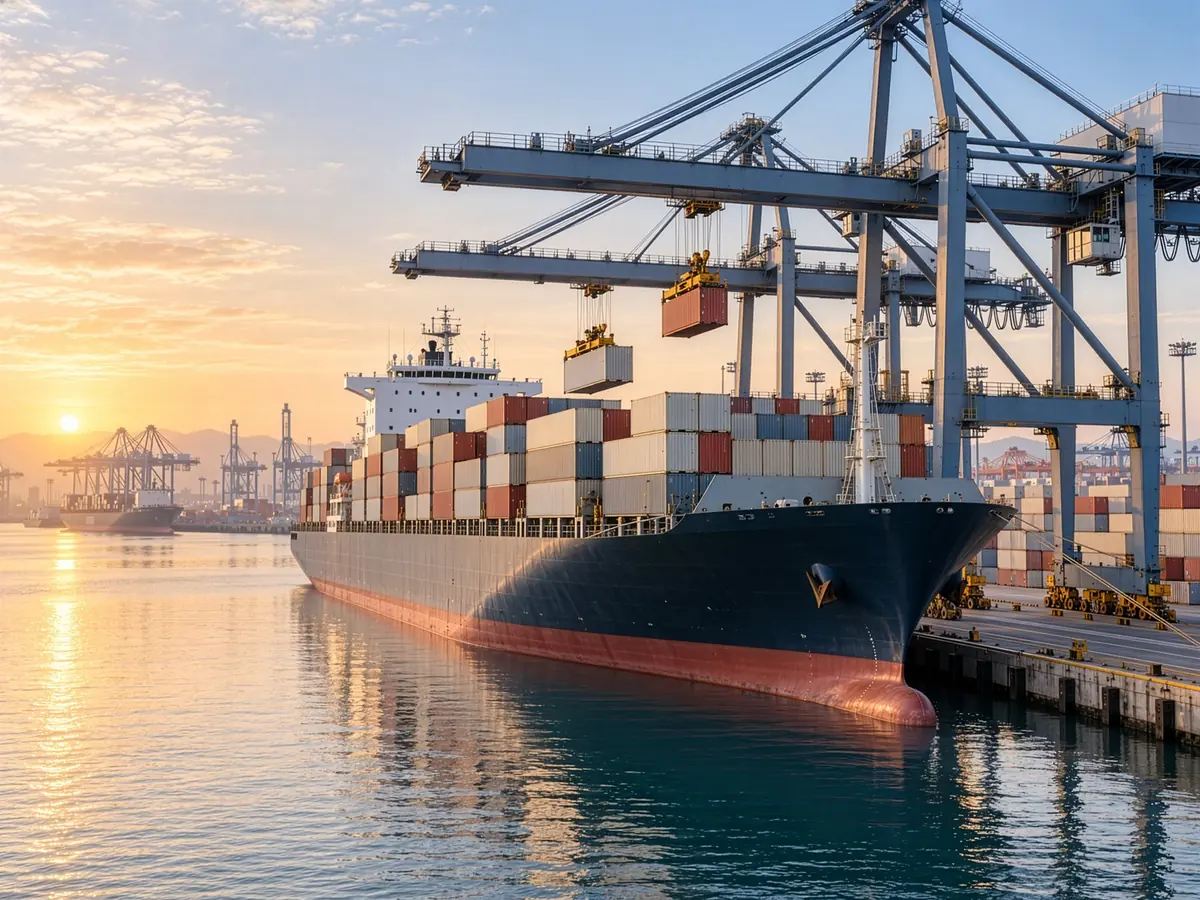 Container loading at Weihai port